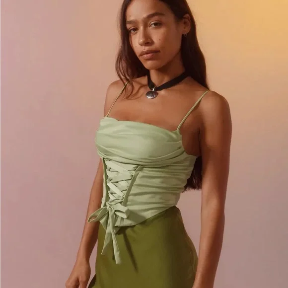 silence noise Tops Silence Noise Mimi Cowl Neck Halter Top